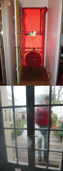 Blower door infiltrométrie test d'étanchéité